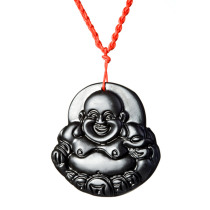 Mengkra Bianstone Giant Buddha Pendant Smiling Face Buddha Mirover Pendant Necklace