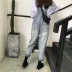 Phụ nữ mùa thu phiên bản Hàn Quốc của quần jean rách mỏng cổ retro mỏng eo cao là quần ống suông thẳng short jean nữ Quần jean