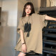 Sweet and cool wind hole short-sleeved T-shirt women's top spring 2022 new loose fashion design sense niche bottoming shirt