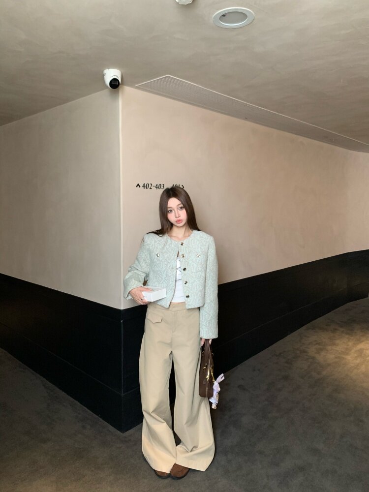 Короткое шерстяное пальто, осенняя куртка, лонгслив, в стиле Шанель, изысканный стиль, оверсайз для возраста 