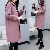 Anti-season clearance hairy coat womens long Korean version 2021 Spring and Autumn New Ladies pop Hepburn coat