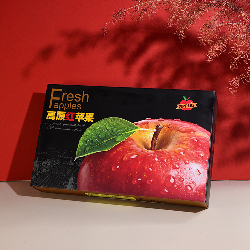 Plateau Red Universal Apple Gift Box Empty Box Red Fuji Apple Packaging Box Apple Carton Large Size 12-Pack