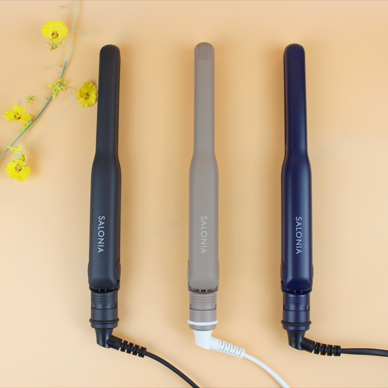 Japanese Imported Salonia Hair Straightener and Curling Iron Dual-Use Tool with Negative Ions That Won'T Damage Hair 15/35
