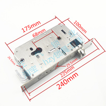 SJ484 China 240*30 square side double hole multifunctional anti-theft door lock body stainless steel fingerprint lock lock body