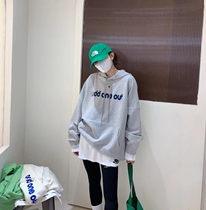 South Korea Dongdaemun hoodie female autumn 2021 New loose letter printing casual slim hoodie