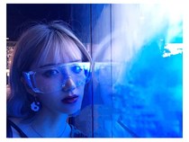 Douyin transparent large frame mens and womens goggles windproof glasses anti-smog spittle splash and dust-proof glasses