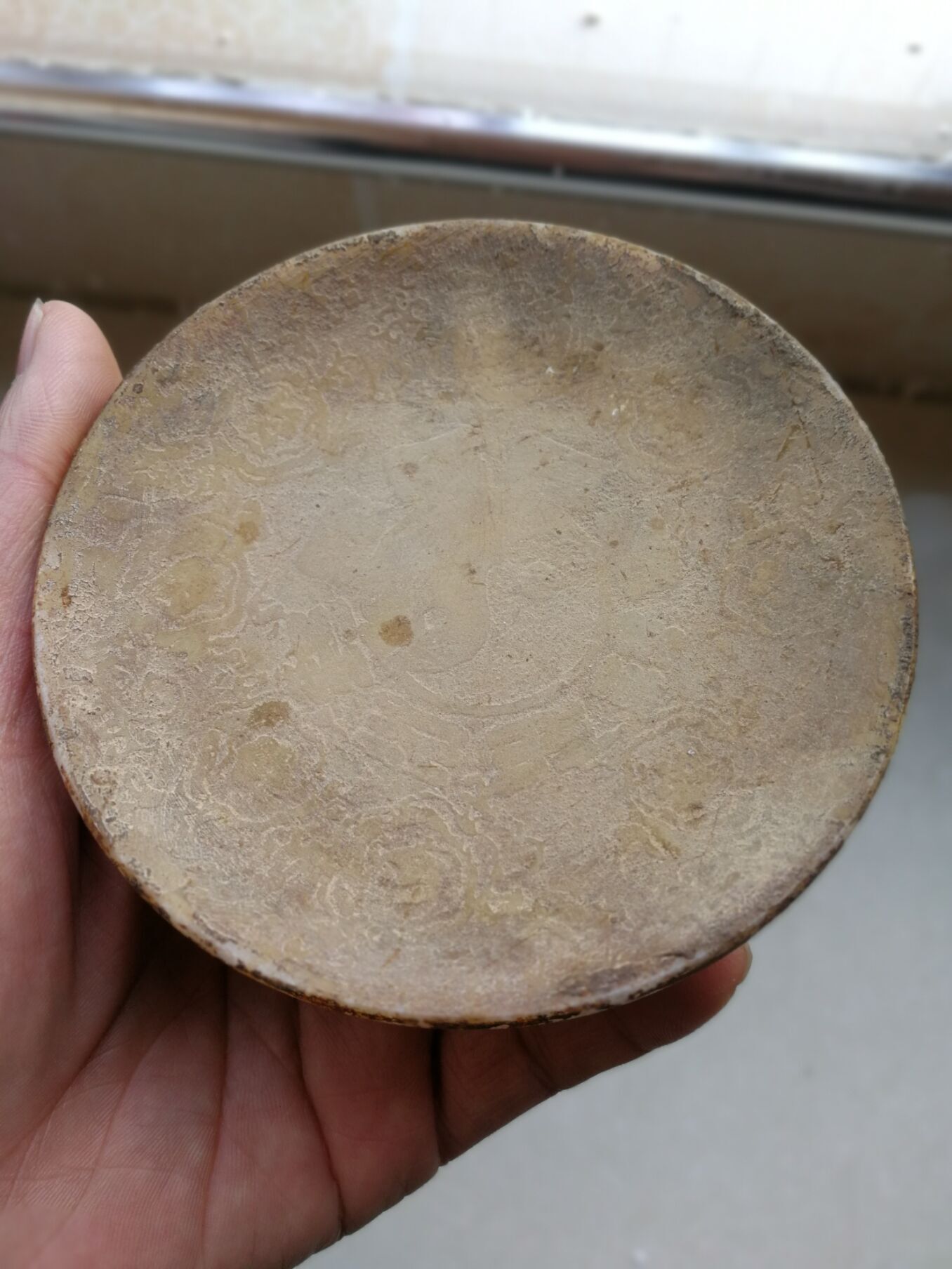 Ancient Play Miscellaneous Collection Retro Made of Old Jade Craft Crafts Gifts Hem of Han Bai Yuqian Long-Relief Patterned Jade Disc Pendulum