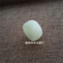  Natural Hetian jade Ruyi finger green and white jade hand-carved ring pendant jade pendant mens and womens models