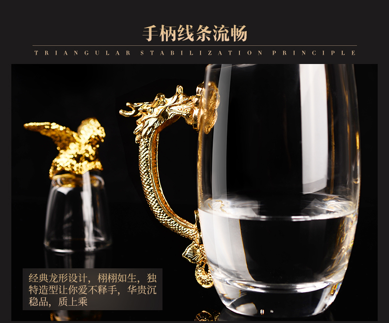12 ly rượu vang trắng Zodiac Bộ pha chế ly thủy tinh Trung Quốc rượu vang nhỏ ly nhỏ ly - Rượu vang ly uống rượu