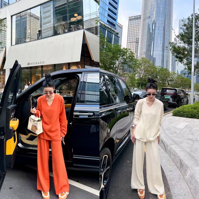 Dl Lelejia [Relaxed and Comfortable] Autumn New Fashion Slimming Versatile Elegant Complete Outfit Casual Set