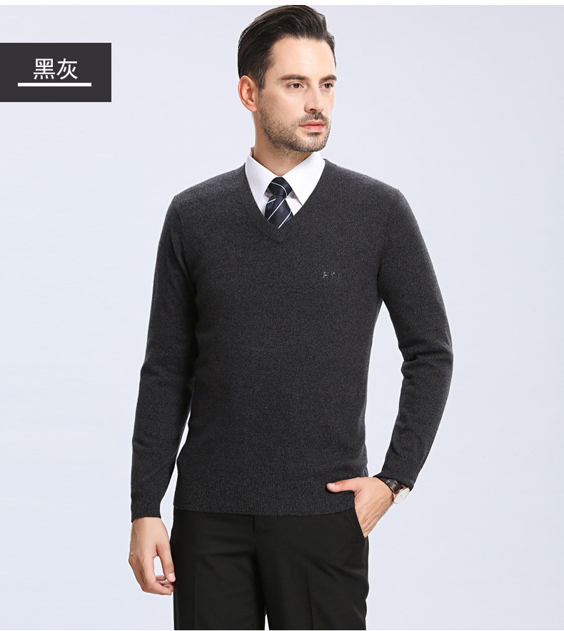 Áo len cashmere cổ chữ V chính hãng cho nam áo sơ mi nam gucci