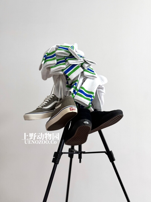 Japanese-Style Familymart Kimura Takuya Same Style Striped Towel Bottom Mid-Calf Socks Unisex