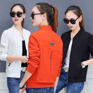 新款女夹克拉链衫小外套女棒球服春夏秋