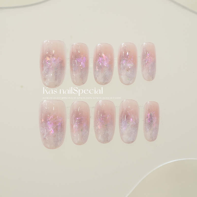 Aurora Yarn Pure Handmade Wearable Nails 2026 New High-End Acetate Short Nails Korean Style Gentle Finished Product Aurora Yarn Pure Handmade Wearable Nails 2026 New High-End Acetate Short Nails Korean Style Gentle Finished Product
