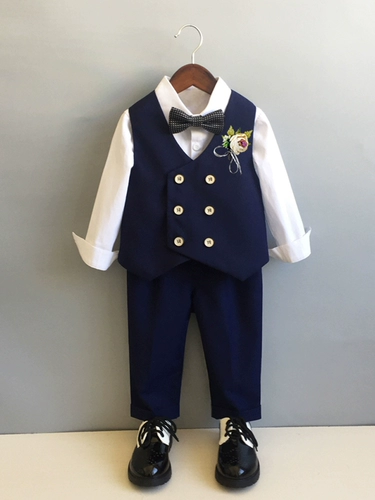 Костюм мальчика цветочника, осенний классический костюм, детское платье девочки цветочницы, наряд на выход