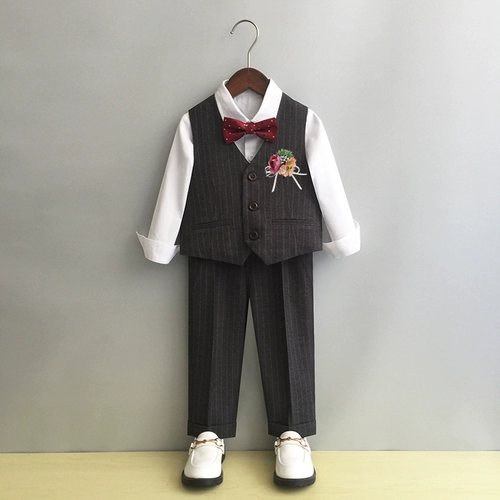 Костюм мальчика цветочника, осенний демисезонный классический костюм, детское платье, подарок на день рождения