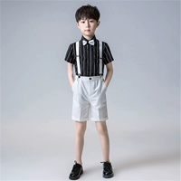 Рубашка, шорты, галстук-бабочка, подтяжки