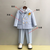 Пиджак классического кроя, штаны, галстук-бабочка на лацкан