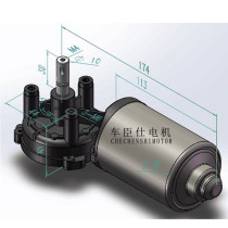jm-038 large torque DC decelerated motor worm gear reducer motor washout keyway 12 24v left to