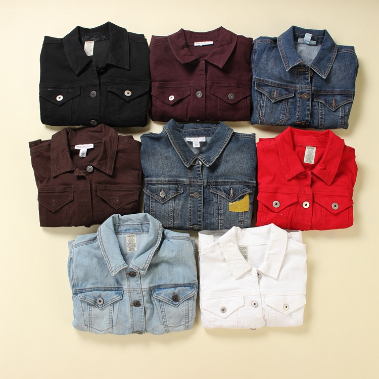 Foreign trade exports to Europe and America Original K147 straight lady jeans coat loose autumn and winter women clothing large yards