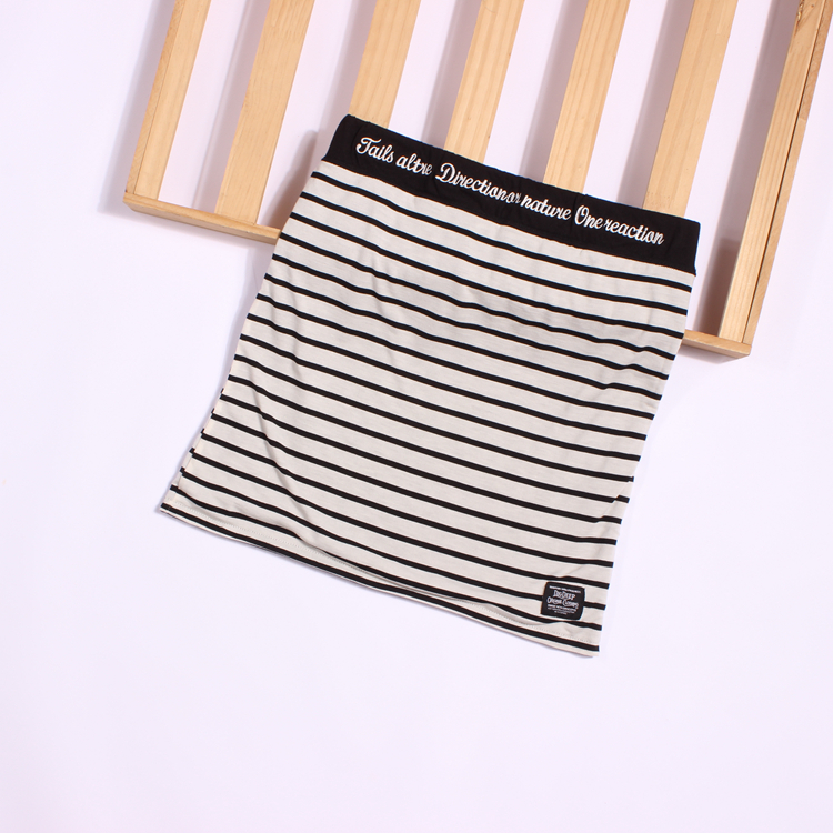 Foreign Trade Outlet Original Single Striped Pack Nepotism Dress Hip Skirt Half Body Dress Short Skirt Half Skirt Woman Summer