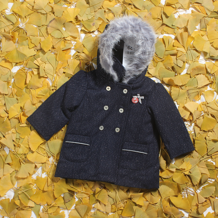 Foreign trade Export France Original single girl Cavet Thickened Gross Fur Coats, What About The Children's Big Clothes Autumn/Winter Baby Boy Clothing
