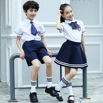 Yinglun College Wind School Uniform Summer Suit Kindergarten Garden Clothes Elementary School Children School Uniforms 61 Performance Costume Gown