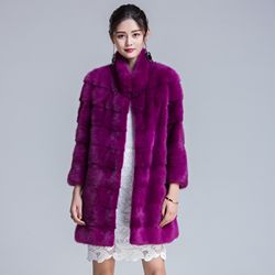 ເລກທີ່ 7 Huaihai Road 2017 new mink fur women's fur full mink coat women's mid-length coat