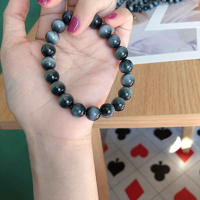 Meat Sajia Natural small crowdsourced hand-made ~ high-quality eagle eye stone hand-string advanced grey lovers' health
