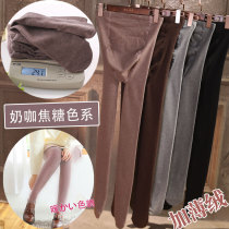 Pregnant womens pantyhose Spring plus velvet large size does not fall off the file support belly pregnant womens leggings winter pregnant stockings
