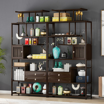 Bogu rack partition Chinese style bookshelves Shelves Antique Shelf Multi Treasure Cabinet Tea Rack Tea Furniture Exhibition Cabinet Red Wine Rack Bamboo