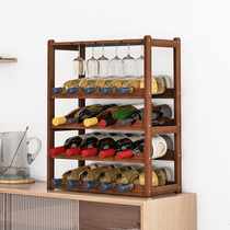 Wine Shelf Bar Counter Red Wine Rack Swing home Small modern minimalist red wine cabinet Show Shelves Red Wine Plaid