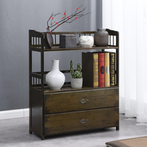 Tea cabinet shelving solid wood tea set Dining Room Tea Room Multilayer Tea Cup Tea Containing Shelf Display Lockers