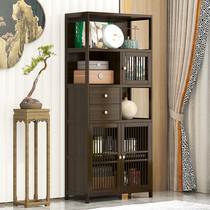 New Chinese multi-treasure cabinet Tea Display Case of Tea Showcase Tea House Bookcase Living-room Dining Side Cabinet Bogu Swing Piece Cabinet