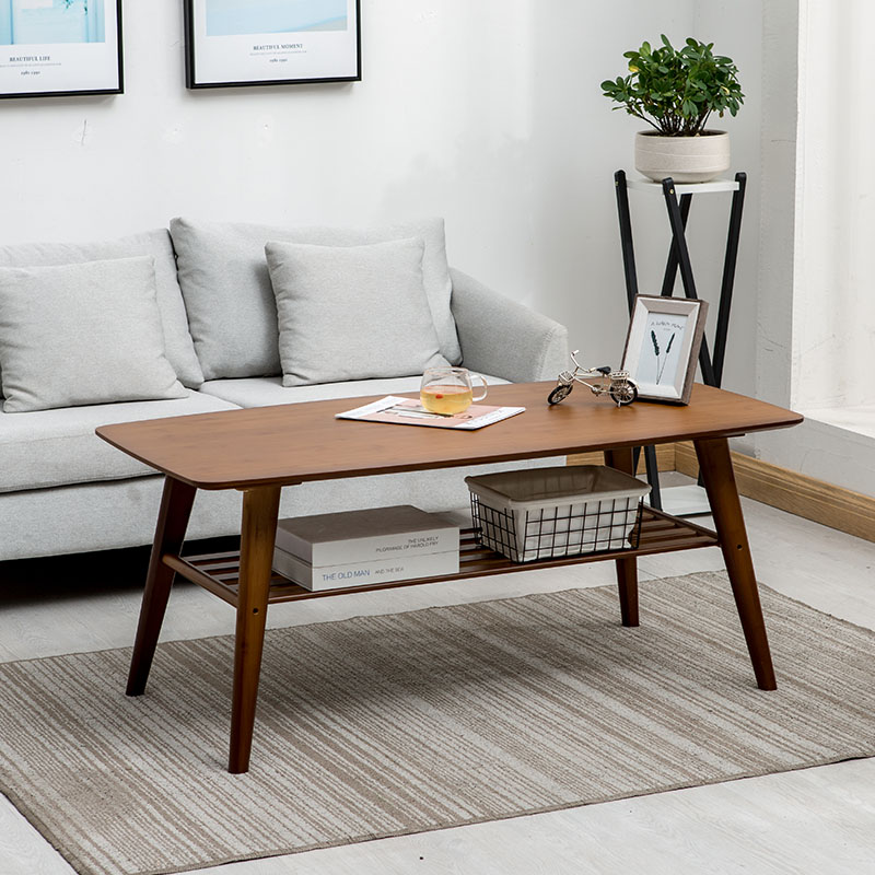 Tea table simple living room small family furniture Nordic modern Chinese tea solid wood small tea table economical side table