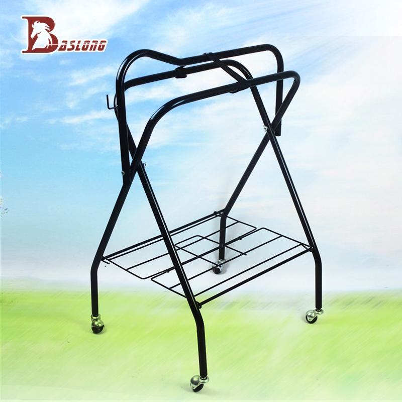 Saddle frame saddle frame iron pipe vertical floor mount saddle rack multifunctional folding eight-foot dragon harness equestrian supplies