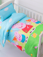 Bé trẻ em mẫu giáo quilt ba mảnh mùa hè cotton lõi nap được đập vỡ vào vườn giường sáu bộ