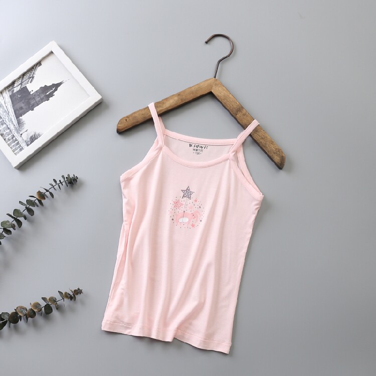 Prodigy Babe Girls Camisole Vest Modal Children Primary School Summer Little Girls Middle Boy Girls Tank Tops