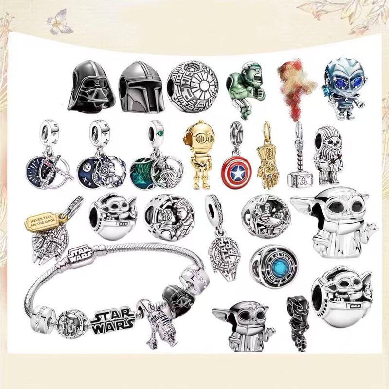 Star Wars Series Darth Vader Yoda DIY Beaded Pendant Bracelet Accessories as a Gift for Your Girlfriend