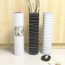 Floor large vase flower dried Classic living room imitation ceramic white flower arrangement modern fashion European resin plastic