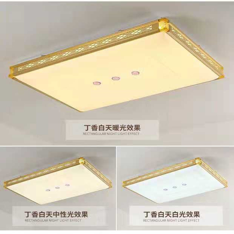 20 LED CEILING LIGHT RECTANGULAR LIVING ROOM TRIPLE COLOR LIGHT CHANGE HOME HALL ALUMINUM DIMMABLE DECORATIVE LAMPS