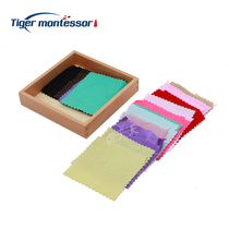 (Tiger Everyday teaching aids) Montessori teaching aids tactile perception training 12 pairs of color plain cloth boxes