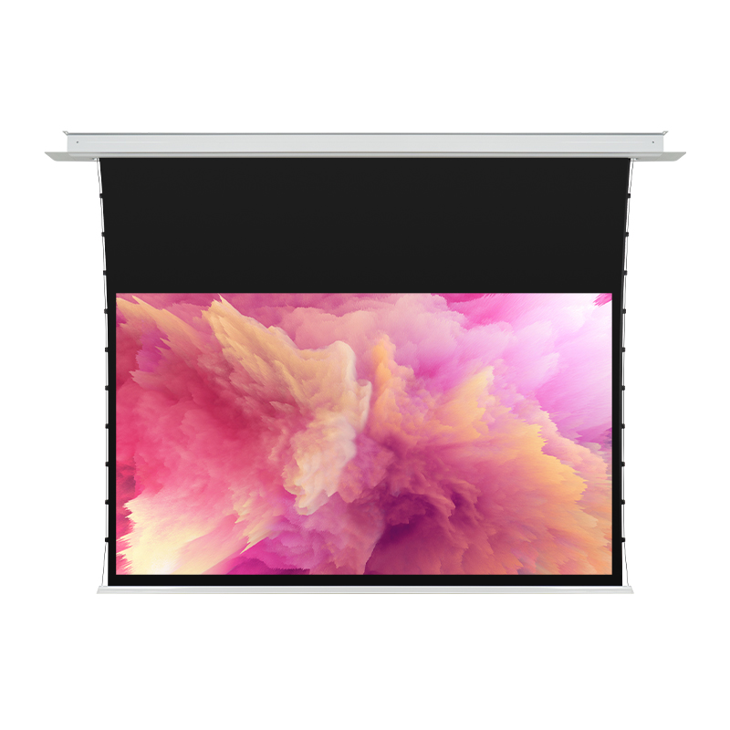 100 million Upright Concealed Ceiling Electric Curtain 100 Inch 120 Inch Embedded Smallpox Curtain Projection Curtain