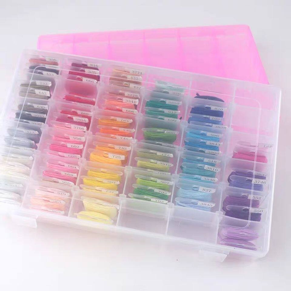 Cross stitch embroidery thread finishing box Receiving box Embroidery thread box Needlework box Winding board Plastic tools Dali thread box Line management box