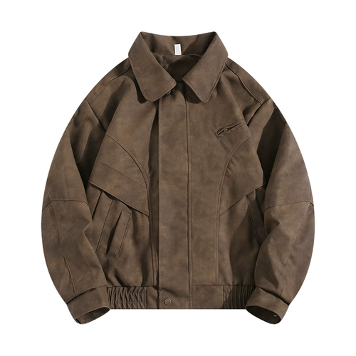 Ретро короткая куртка подходит для мужчин и женщин, в американском стиле, изысканный стиль