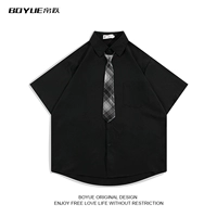 Черный (клетчатый галстук)