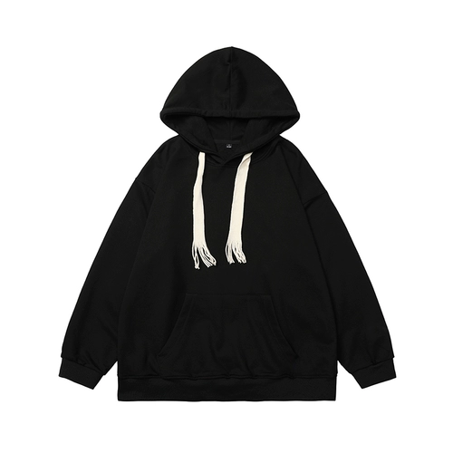 Осенняя плетеная утепленная толстовка для отдыха, толстовка с капюшоном, оверсайз, на шнурках