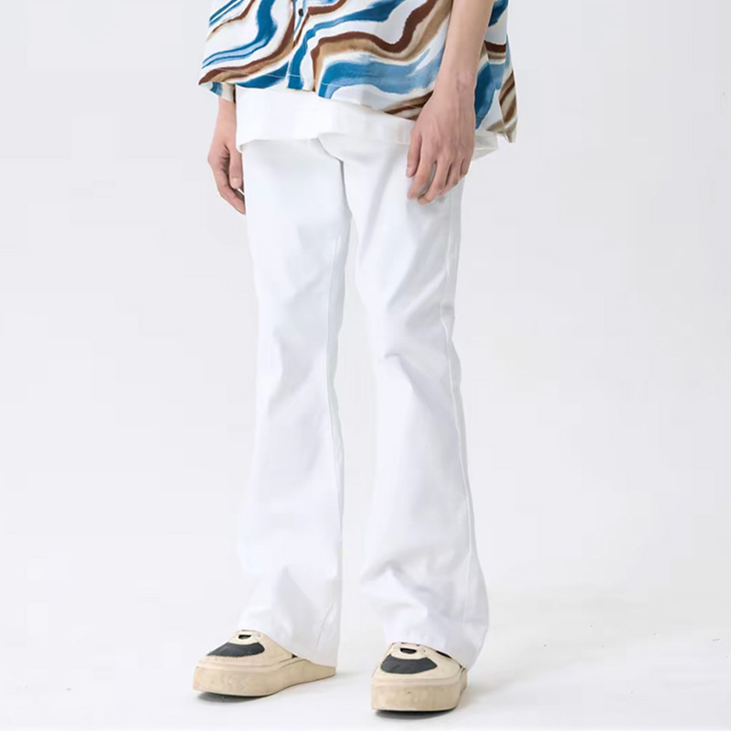 Stranger Lab New Factor Summer Solid Color Flared Jeans Thin Loose Casual Cleanfit Pants