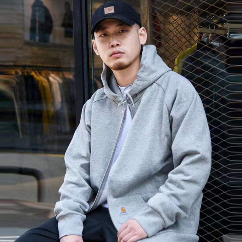 Carhartt Wip Carhartt Square Logo Zipper Fleece Sweatshirt 26Fw Autumn and Winter Jacket Men's 202045R