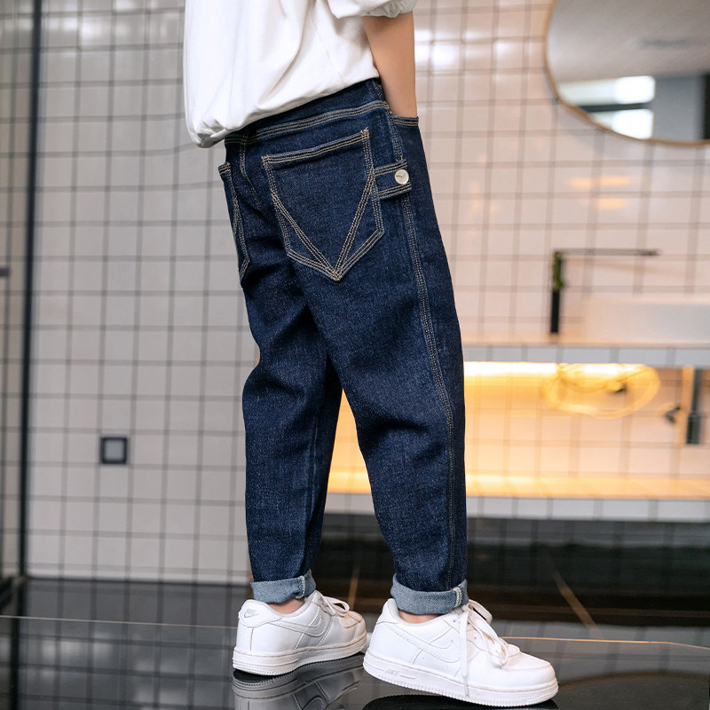 Boy jeans CUHK Scout pants Thin Damp Summer Dress 2022 New Boy Spring Autumn Children Casual Long Pants Thin
